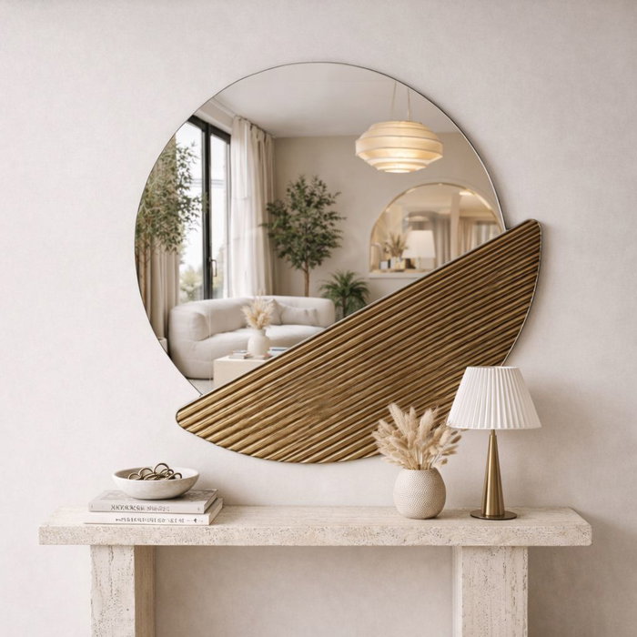 Hanah Home Espejo Ecológico Flotal-E Crescent - Bronce Hanah Home Espejo Ecológico Flotal-E Crescent - Bronce